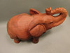 Elephant Figurine Red Jasper 6 inch Stone Animal Carving #O20