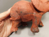 Elephant Figurine Red Jasper 6 inch Stone Animal Carving #O20