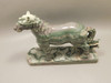 Horse Figurine Banded Marble Zebra Stone Carving Polished Rock #E323