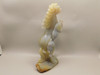Horse Figurine Gray Agate 8 inch Gemstone Animal Carving #O345