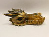 Dragon Head Tiger-Eye Hand-Carved Fantasy Stone Carving #O413