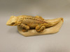 Lizard Iguana Kalahari Jasper Stone Animal Carving #O281