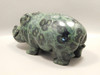 Hippopotamus Stone Figurine 6 inch Kabamba Jasper Animal Carving #O127