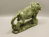 Lion Figurine Carving Epidote Rock 6.75 Inch Stone Animal #O349