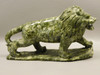 Lion Figurine Carving Epidote Rock 6.75 Inch Stone Animal #O349
