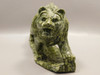 Lion Figurine Carving Epidote Rock 6.75 Inch Stone Animal #O349