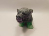 Bear Figurine Gemstone Carved Animal Purple Green Fluorite #O436