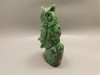 Owl Figurine Ruby and Zoisite 3.5 inch Gemstone Animal Carving #O36