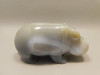 Hippopotamus Figurine Agate 4 inch Gemstone Animal Carving #O510