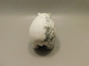 Hippopotamus Figurine White Howlite Stone Animal Carving #O85