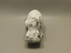 Hippopotamus Figurine White Howlite Stone Animal Carving #O85