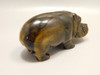 Hippopotamus Figurine Tiger-eye 4 inch Animal Gemstone Carving #O508