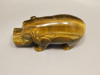 Hippopotamus Figurine Tiger-eye 4 inch Animal Gemstone Carving #O508