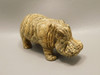 Hippopotamus Figurine Kalahari Jasper 3.7 inch Animal Carving #O391