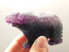 Bear Figurine Gemstone Animal Carving Purple Fluorite #O551