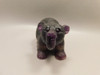 Bear Figurine Gemstone Animal Carving Purple Fluorite Crystal #O44