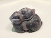 Rabbit Figurine Gemstone Animal Carving Purple Fluorite #O403 Rabbit Figurine Gemstone Animal Carving Purple Fluorite #O403