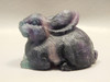 Rabbit Figurine Gemstone Animal Carving Purple Fluorite #O104 Rabbit Figurine Gemstone Animal Carving Purple Fluorite #O104