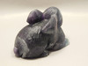 Rabbit Figurine Gemstone Animal Carving Purple Fluorite #O403 Rabbit Figurine Gemstone Animal Carving Purple Fluorite #O403