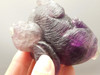 Rabbit Figurine Gemstone Animal Carving Purple Fluorite #O104