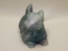 Rabbit Figurine Gemstone Animal Carving Purple Fluorite #O431