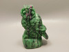 Owl Figurine Ruby and Zoisite 3.2 inch Gemstone Animal Carving #O364