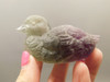 Duck Figurine 2.85 inch Animal Carving Purple Fluorite Crystal #O224