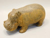 Hippopotamus Figurine Tiger-eye 3.2 inch Animal Carving Totem #O8
