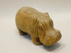 Hippopotamus Figurine Tiger-eye 3.2 inch Animal Carving Totem #O8