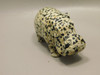 Hippopotamus Figurine Dalmatian Jasper 3 inch Animal Carving #O1