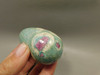 Ruby and Fuchsite Egg Shaped Stone 2.4 inch Carved Rock #O1