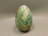 Ruby and Fuchsite Egg Shaped Stone 2.4 inch Carved Rock #O4