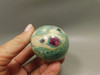 Ruby and Fuchsite Egg Shaped Stone 2.4 inch Carved Rock #O4