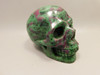 Skull Gemstone Carving Ruby and Zoisite 3 inch Hand-Carved #O582