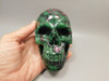 Skull Gemstone Carving Ruby and Zoisite 3.5 inch Hand-Carved #O84