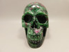 Skull Gemstone Carving Ruby and Zoisite 3.5 inch Hand-Carved #O84