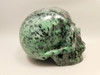 Skull Gemstone Carving Ruby and Zoisite 3.8 inch Hand-Carved #O83