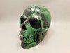 Skull Gemstone Carving Ruby and Zoisite 3.8 inch Hand-Carved #O83