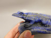 Lizard Iguana Blue Lapis Collectible Gemstone Animal Carving #O250