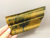Tiger-eye Rough Rock Yellow Blue Tiger's Eye Stone Slab Cabbing #O5