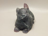 Rabbit Figurine Gemstone Animal Carving Purple Fluorite #O430