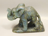 Elephant Carving Figurine Labradorite Carved Stone Animal #O242
