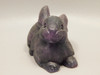 Easter Bunny Purple Fluorite Crystal Rabbit Carving #O303