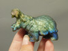 Hippopotamus Figurine Labradorite Carved 2.5 inch Stone Animal #O294