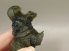 Hippopotamus Figurine Labradorite Carved 2.5 inch Stone Animal #O294