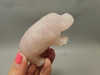 Hippopotamus Figurine Rose Quartz 3.2 inch Animal Carving #O380