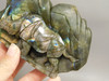Rhinoceros Figurine Labradorite Hand Carving Stone Animal #O213