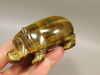 Hippopotamus Figurine Tiger-eye 3 inch Animal Carving Totem #O371