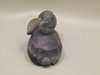 Easter Rabbit Figurine Gemstone Animal Carving Fluorite #O438