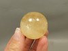 Honey Calcite Stone 1.4 inch Sphere Rock 36 mm Crystal Ball #O4